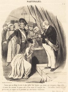 村で一番あざとい美徳とは… 作： Honoré Daumier