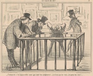 なんと、この地下室で... 作： Honoré Daumier