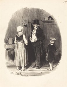どのように!...私の羊はすべて死んでいます... 作： Honoré Daumier