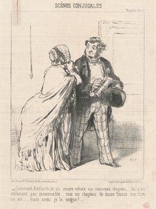 どうやって...また...帽子を買った... 作： Honoré Daumier