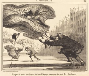 風船ペチコート着用の危険... 作： Honoré Daumier