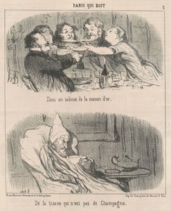 ゴールデンハウスのキャビネットで 作： Honoré Daumier