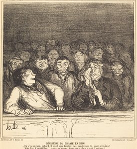 1866年のドラマの衰退 作： Honoré Daumier