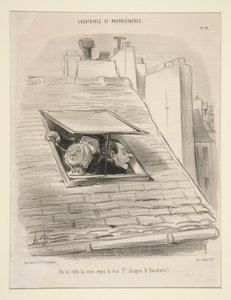 こちら側からはサン・ジャック・ラ・ブシュリーの塔が見えます！ 作： Honoré Daumier