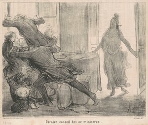 元大臣の最後の評議会 作： Honoré Daumier