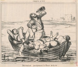 命の川を楽しく下る 作： Honoré Daumier