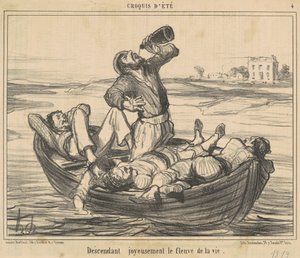 命の川を楽しく下る 作： Honoré Daumier