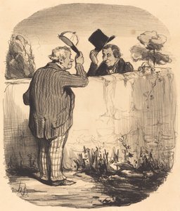 二人の良き隣人 作： Honoré Daumier