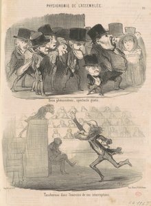 2つの現象、フリーショー... 作： Honoré Daumier