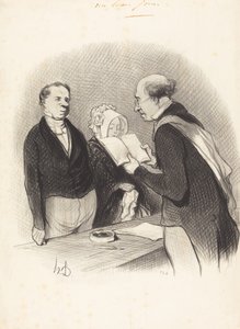市長前にて 作： Honoré Daumier