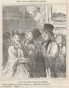 M. G. モローの絵画の前で 作： Honoré Daumier