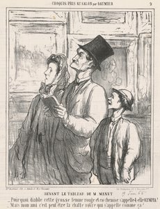 M.マネの絵の前で 作： Honoré Daumier