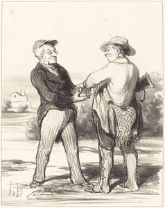 ねえ、大統領、うさぎを捕まえることは不可能です... 作： Honoré Daumier