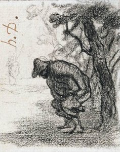 木の陰にいるドン・キホーテとサンチョ・パンサ 作： Honoré Daumier