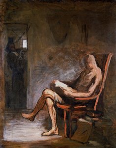 「ドン・キホーテを読む」、1865-67 作： Honoré Daumier
