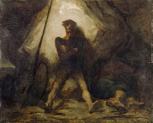 ドン・キホーテのビジル、1855-56 作： Honoré Daumier