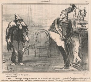 どこから来ましたが？ 作： Honoré Daumier