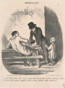 おい！ ベンと私の飲み物... もし私がいなかったら... 作： Honoré Daumier