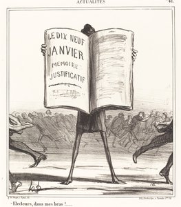 有権者、私の腕の中で！... 作： Honoré Daumier