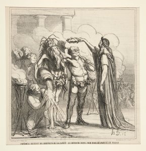 エンペドクレスの受け取り 作： Honoré Daumier