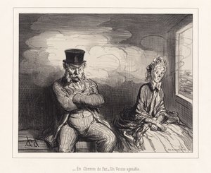 線路上で… 愉快な隣人 作： Honoré Daumier