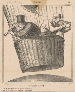 気球内 作： Honoré Daumier