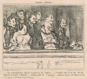 オペラ座の船の前で思索にふける 作： Honoré Daumier