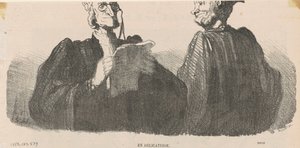 繊細に 作： Honoré Daumier