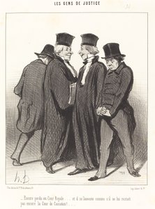 宮廷でまた負けた…そして彼は嘆く… 作： Honoré Daumier