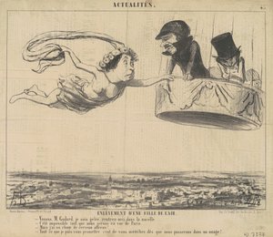 空からの少女の誘拐 作： Honoré Daumier