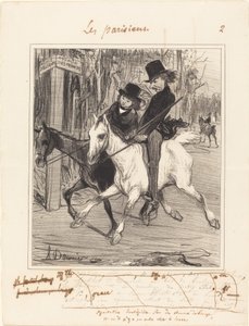 店主の乗馬 作： Honoré Daumier