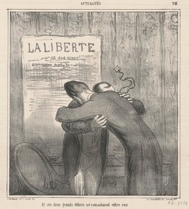 そして、これらの2つの大きな破片はお互いを慰めました 作： Honoré Daumier