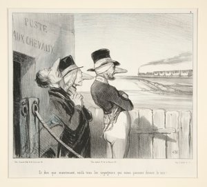 そういえば、目の前を通り過ぎる旅人がみんな！ 作： Honoré Daumier