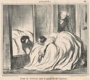 槍騎兵のカドリーユに対する畏敬の念の研究 作： Honoré Daumier