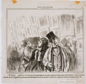1859年の展示会-私の妻…私たちが持っていなかったように 作： Honoré Daumier