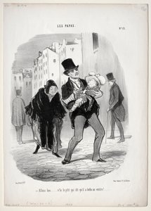 父、プレート13：一緒に来て、親愛なる...、1847 作： Honoré Daumier