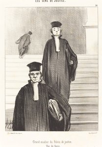 裁判所の大階段。 正面図 作： Honoré Daumier