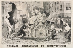 憲法制定の大撤去、1846年。 作： Honoré Daumier