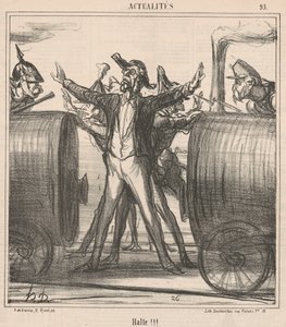 止まる！！！ 作： Honoré Daumier
