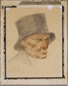 老人の頭 作： Honoré Daumier