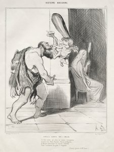 愛に飼いならされたヘラクレス 作： Honoré Daumier