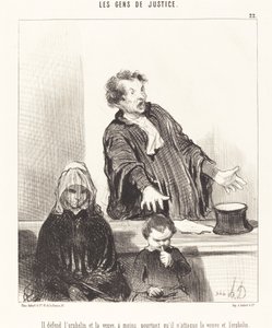 彼は孤児と未亡人を擁護します... 作： Honoré Daumier