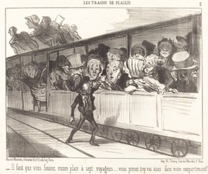 まだ部屋を空ける必要があります... 作： Honoré Daumier