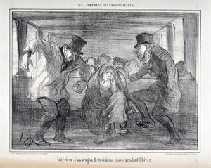 "Les Agrements des Chemin de fer "シリーズのイラスト 作： Honoré Daumier