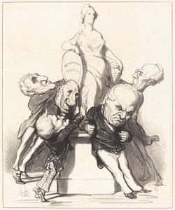 彼らは彼女を支持していると主張する 作： Honoré Daumier