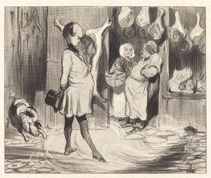 偉大な詩人の旅行の印象 作： Honoré Daumier