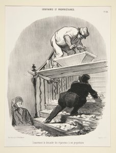 家主、テナント、所有者に修理を依頼する不便さ 作： Honoré Daumier