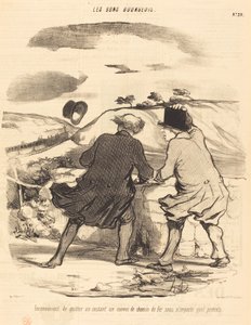 離脱のデメリット…鉄道の護送隊… 作： Honoré Daumier