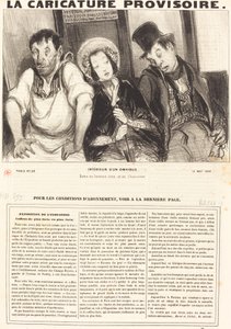 乗合バスの車内 作： Honoré Daumier