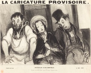 乗合バスの車内 作： Honoré Daumier